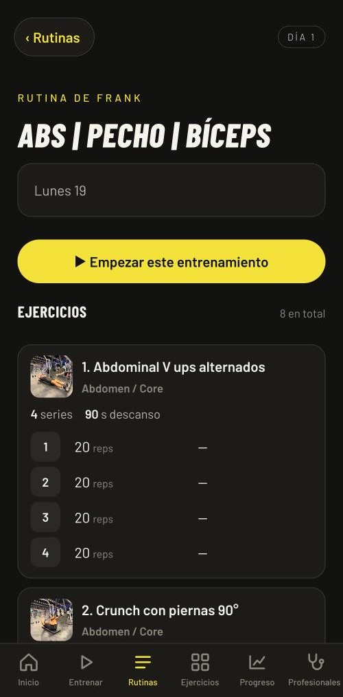 Series, reps y descanso